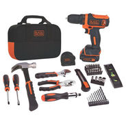 ELECTRIC SCREWDRIVERS | Black & Decker 12V MAX Lithium-Ion Brushed Cordless Drill Driver with 59-Piece Project Kit