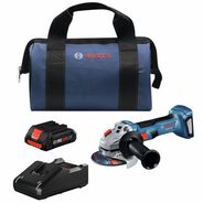 ANGLE GRINDERS | Factory Reconditioned Bosch 18V Brushless Lithium-Ion 4-1/2 in. Cordless Angle Grinder Kit (4 Ah)
