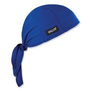 CLOTHING AND GEAR | Ergodyne Chill-Its 6615 One Size Fits Most High-Performance Bandana Doo Rag with Terry Cloth Sweatband - Blue