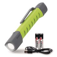 FLASHLIGHTS | Energizer Rechargeable Lithium-Ion Pro Series Inspection Light with 2 AAA Batteries - Gray/Green