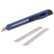 CUTTING TOOLS | Great Neck 9 mm Blade 5 in. Plastic Handle Snap-Off Utility Knife - Blue