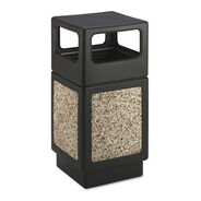 FACILITY MAINTENANCE SUPPLIES | Safco Canmeleon 38-Gallon Side-Open Aggregate Panel Receptacles - Black