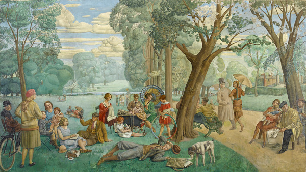 Artist Stanley Lewis (1905 - 2009): Hyde Park in Summer 1931
