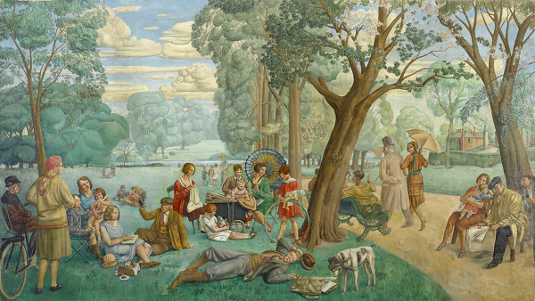 Artist Stanley Lewis: Hyde Park in Summer 1931