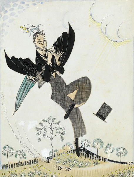 Artist Alan Sorrell (1904-1974): Study for a Book jacket design, c. 1920