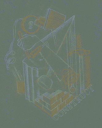 Edward-Irvine-Halliday: Construct,-c.1930