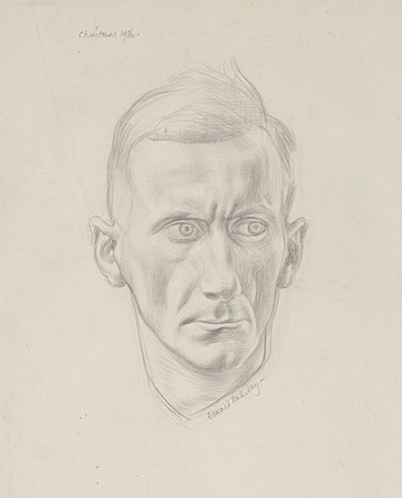 Edward-Irvine-Halliday: Portrait-study,-1936