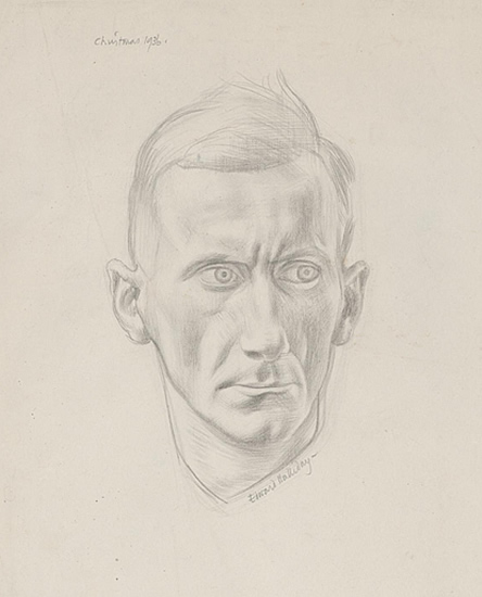 Artist Edward Irvine Halliday: Portrait study, 1936