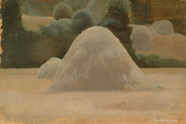 Artist Winifred Knights: Study of a haystack