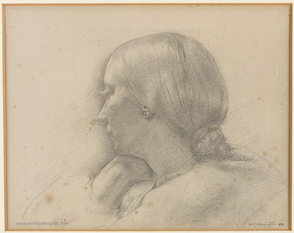 Artist Sir Thomas Monnington: Thomas Monnington - Portrait of Winifred Knights