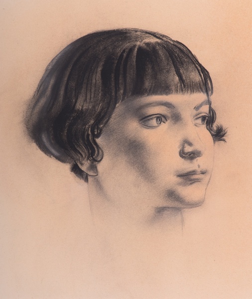 Alfred-Kingsley-Lawrence: Three-quarter-Profile-Portrait-of-a-Young-Girl-with-a-Bob,-Looking-to-her-Left,-circa-1925