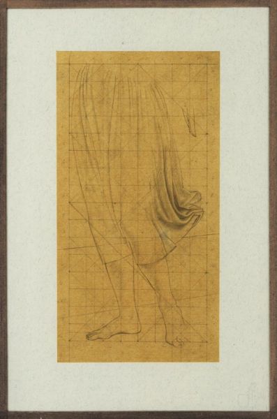 Artist Winifred Knights: Study for St Martin altarpiece, angel from the waist down