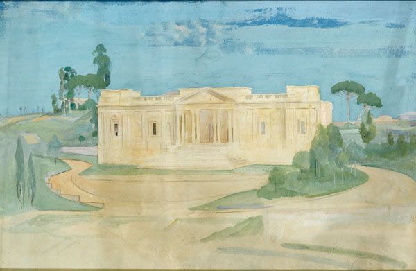 Artist Alfred Kingsley Lawrence: The British School at Rome, circa 1923