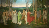 Artist Ian Grant: Figures by a Lake, circa 1928