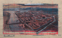 Artist Alan Sorrell: Reconstruction drawing: Roman Londinium