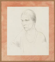 Artist Winifred Knights: Self Portrait, circa 1920