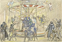 Artist Stanley Lewis: The Fun Fair at Newport, circa 1925