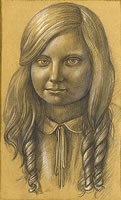 Artist Stanley Lewis: Girl of Croesyceiliog