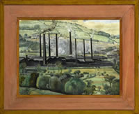 Artist Stanley Lewis: Alcan Steel Works, circa 1936