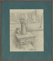 Artist Stanley Lewis: The Garden at Llwyn-On, Croesyceiliog, mid 1920s